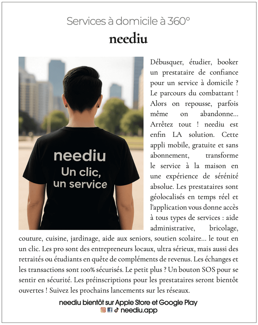 Publicité neediu dans Gala